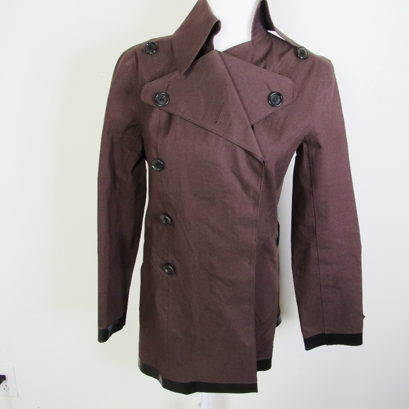 BURBERRY Double-breasted  Dark Brown Trench Coat 8 - Picture 3 of 10